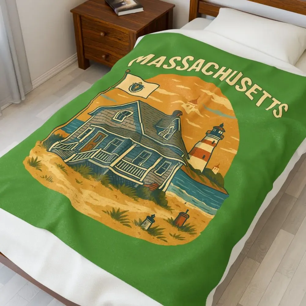 Cozy Coastal Massachusetts Plush Blanket, Home Decor, Gifts for Beach [...]